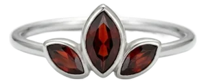Garnet Lotus 925 Silver Ring • Marquise January Birthstone Ring Us 7