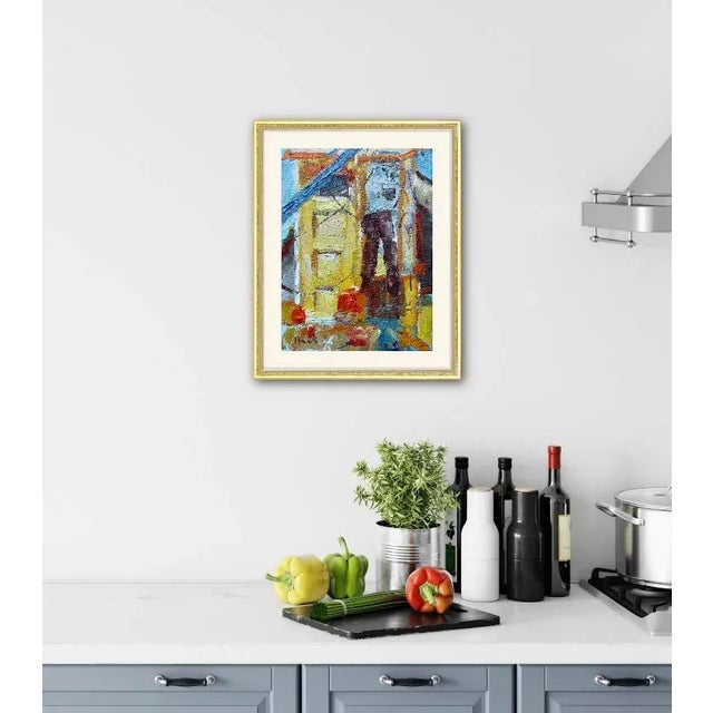 Contemporary Yellow Fishing Boat, Expressionist Oil Painting For Sale - Image 3 of 6