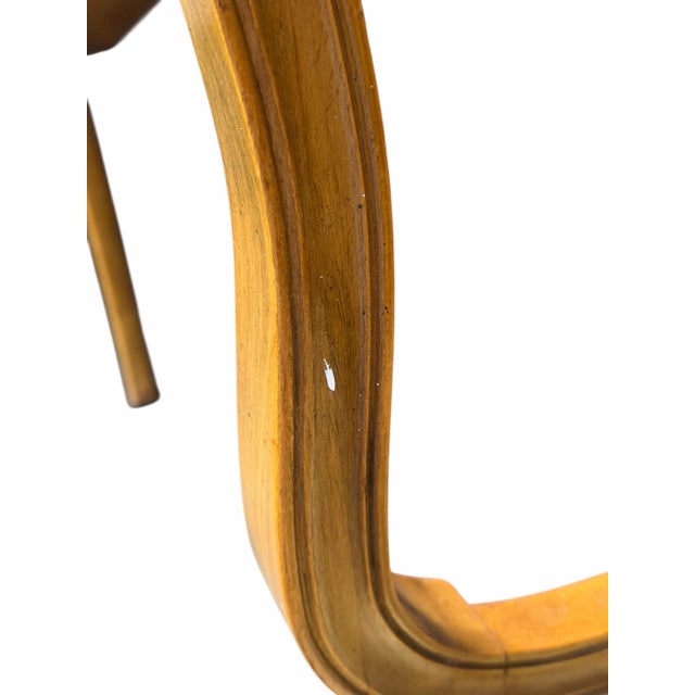 Vintage Country French Solid Walnut Dining Chairs Set of 6 For Sale - Image 9 of 11