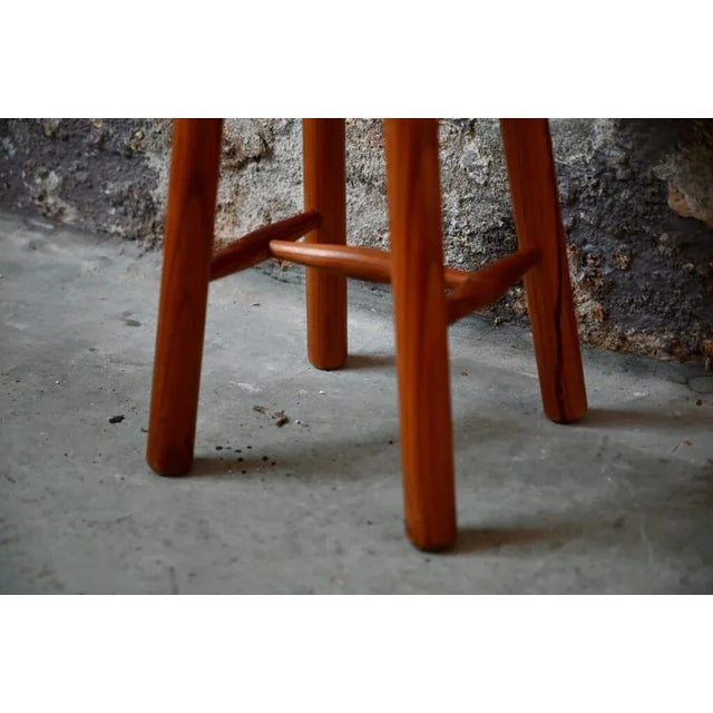 Wood Vintage Brutalist Chalet Stool, 1970s For Sale - Image 7 of 8