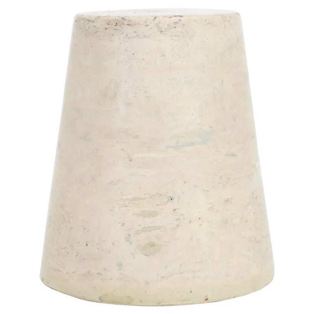 Italian Pale Cream Solid Architectural Marble Cone Form For Sale - Image 10 of 10