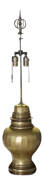 Vintage Mid Century Brass Base Table Lamp