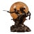 Early 20th Century Art Deco Figural Equestrian Lamp With Marbled Glass Globe For Sale