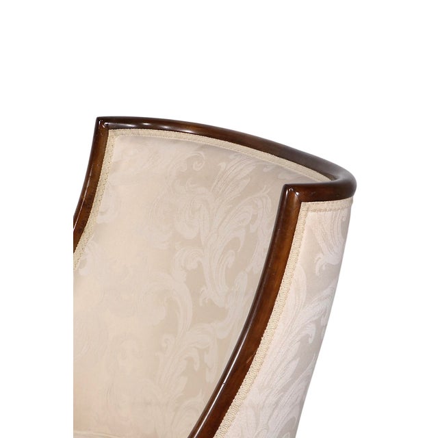 Mid 20th Century Pr. High Style High Back Gondola Scoop Chairs For Sale - Image 13 of 14