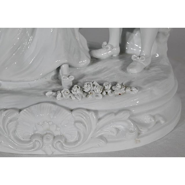 After F. Boucher, Couple de Galants, Late 1800s, Sèvres Porcelain For Sale - Image 13 of 18