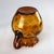 Amber Coinspot Amber Glass Juice Pitcher With Ruffled Rim 20thC For Sale - Image 6 of 6