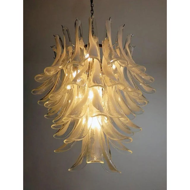 Italian Murano Glass Petal Chandeliers, Set of 2 For Sale - Image 9 of 13