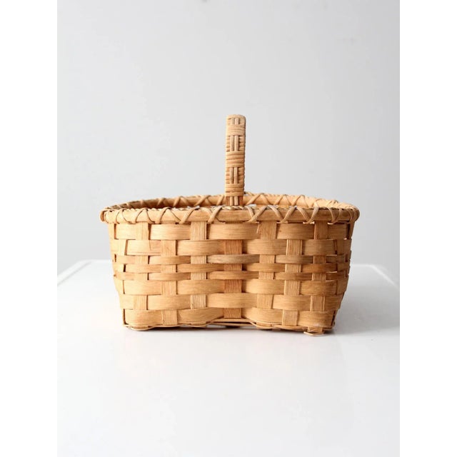 Vintage Splint Weave Basket For Sale - Image 13 of 13