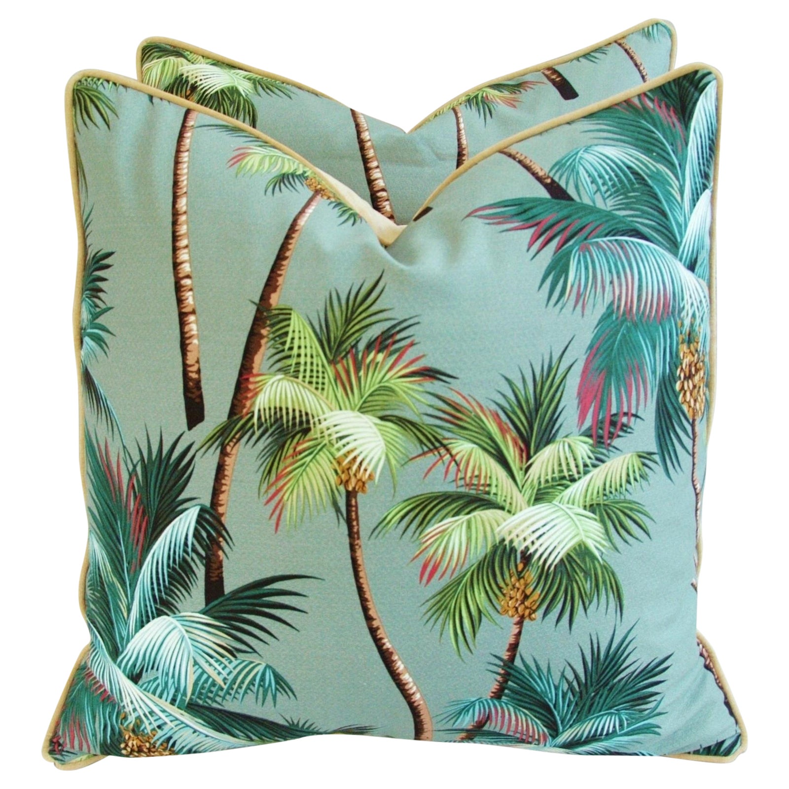 Oasis Palm Tree Pillows A Pair Chairish