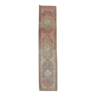 Pink Narrow Vintage Khotan Runner - 2'3" x 10'7" For Sale