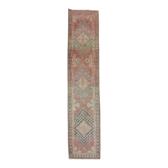 Pink Narrow Vintage Khotan Runner - 2'3" x 10'7" For Sale