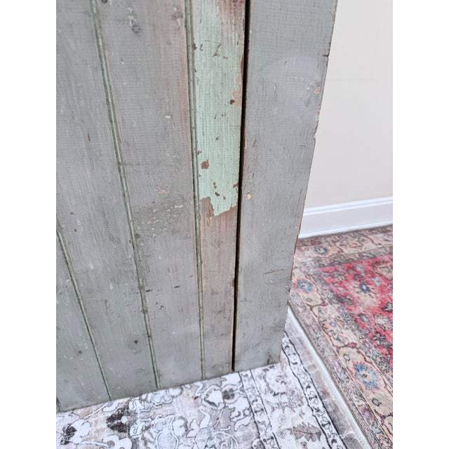 Antique 19th Century Painted Pine Pantry Cabinet For Sale - Image 9 of 13
