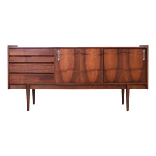 Mid-Century Modern Polish Walnut Sideboard from Bytom Furniture Factory, 1960s For Sale