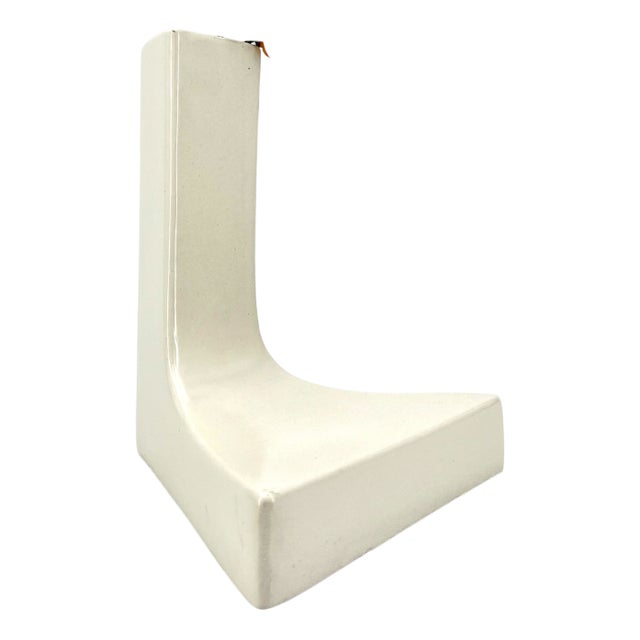 Modern Minimalist White Ceramic Vase by Parravicini, Italy, 1970s For Sale