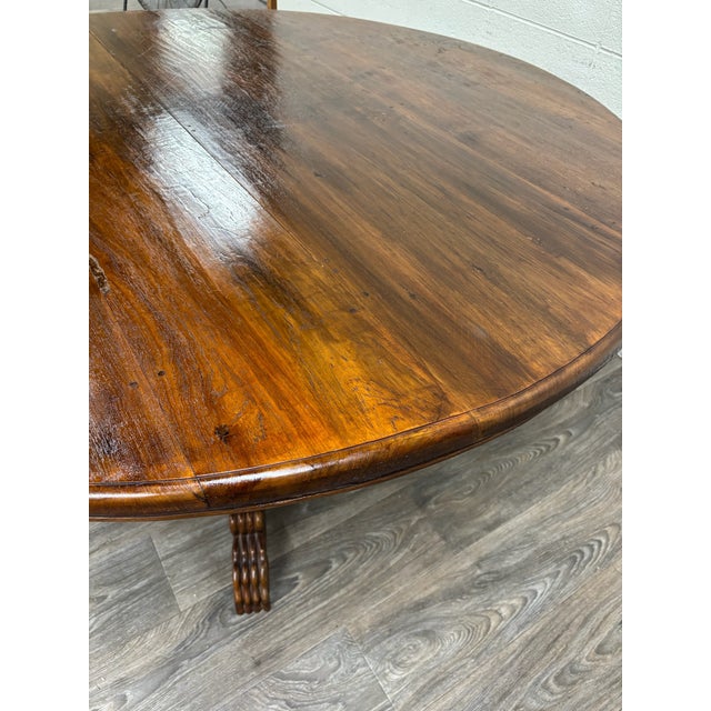 Antique French Renaissance Revival Victorian Renaissance Solid Oak Dining Table For Sale - Image 14 of 18