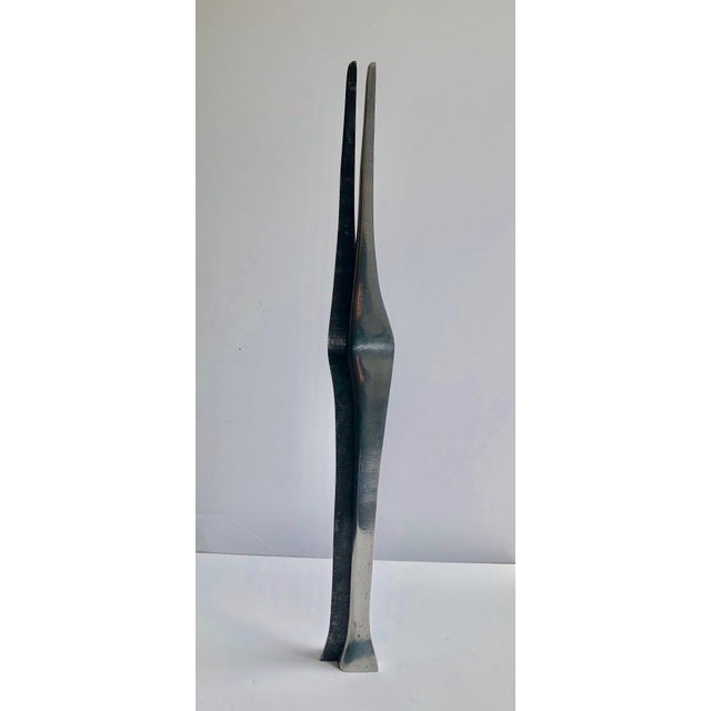 Aharon Bezalel Aharon Bezalel, Aharon Bezalel Israeli Modernist Sculpture 2 Parts Minimalist Aluminum or Steel, 1979 For Sale - Image 4 of 14