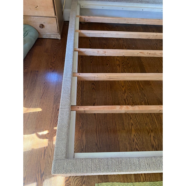 Sand Palecek Woodside White Sand King Bed Frame For Sale - Image 8 of 9