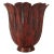 Marie Zimmermann Fluted Scarlet Floriform Vase, Circa 1915 For Sale