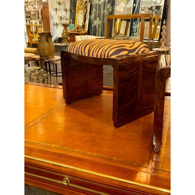 Pair of Italian Art Deco Style Walnut Veneer Benches For Sale In Dallas - Image 6 of 6