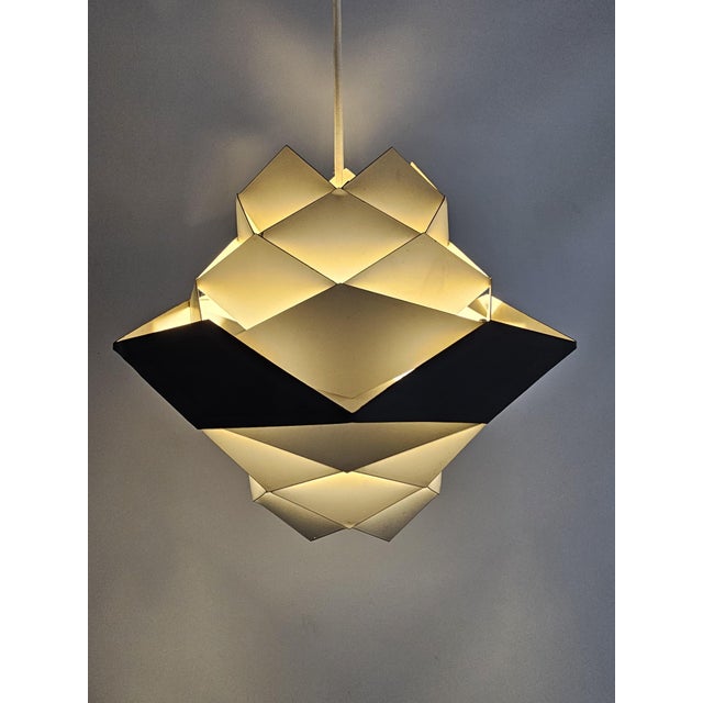 Metal Danish Pendant Lamp Model Symphony by Preben Dahl from Hans Følsgaard Elektro A/S, 1960s For Sale - Image 7 of 14