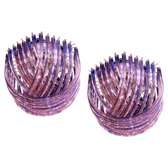 Pink Murano Curvati Ceiling Light or Flush Mount, 1990 For Sale - Image 13 of 13