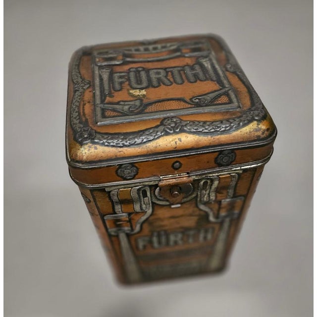 Rare vintage Fürth candy / cookies box. France, 1940S 18 x 18 x 30 cm