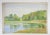 Rustic European Late 19th Century French Plein Air Lakeside Landscape Watercolor Painting For Sale - Image 3 of 4