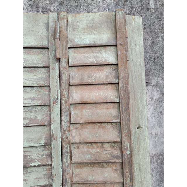 Antique Patinated Metal Shutters, 1920s, Set of 12 For Sale - Image 15 of 16
