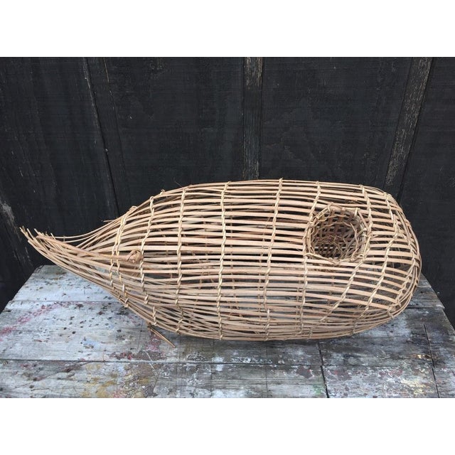 Native American Woven Reed Fish Trap Chairish