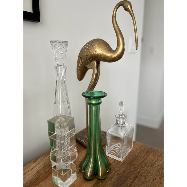 Emerald Signed Archimede Seguso for Tiffany Murano Glass Vase for Tiffany & Co., 1992 For Sale - Image 8 of 10