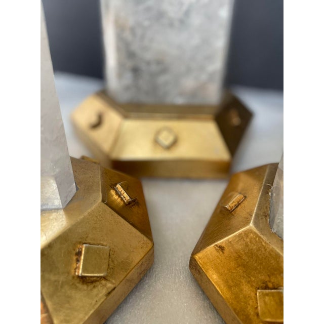 Contemporary Set of 3 Rock Crystal Tower Points, USA, Mid 20th Century For Sale - Image 3 of 5