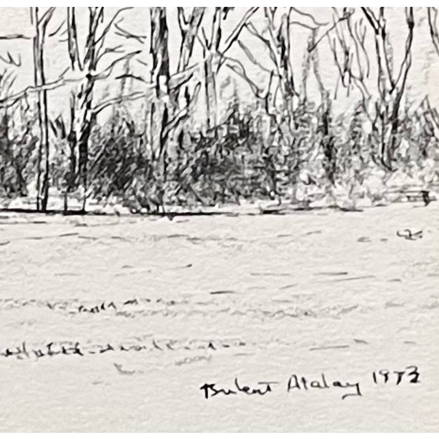 1970s Framed Prints of Virginia Woodlawn Plantation & Mount Vernon Etchings by Acclaimed Architectural Portraitist, Bulent Atalay For Sale In West Palm - Image 6 of 12