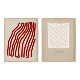 Contemporary Minimalist Abstract Prints - Set of Two For Sale