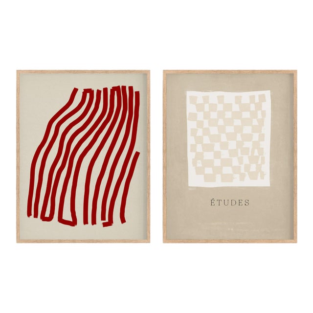 Contemporary Minimalist Abstract Prints - Set of Two For Sale