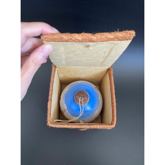 Handmade and Handpainted Pottery Ornament With Saguaro Cactus Landscape For Sale - Image 11 of 12