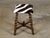 Early 20th Century Turn of the Century Barley Twist English Stool with Zebra Hide Upholstery For Sale - Image 5 of 12