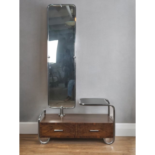 Bauhaus Slezak Dressing Table in Walnut by Robert Slezak for Slezak Factories, 1930s For Sale - Image 3 of 15