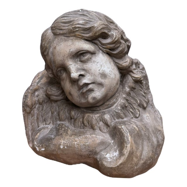 Stone Cherub Head, 1750-1780 For Sale
