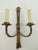 Mid-Century Modern Vintage French Brass Wall Lights with Candles, Set of 2 For Sale - Image 3 of 10
