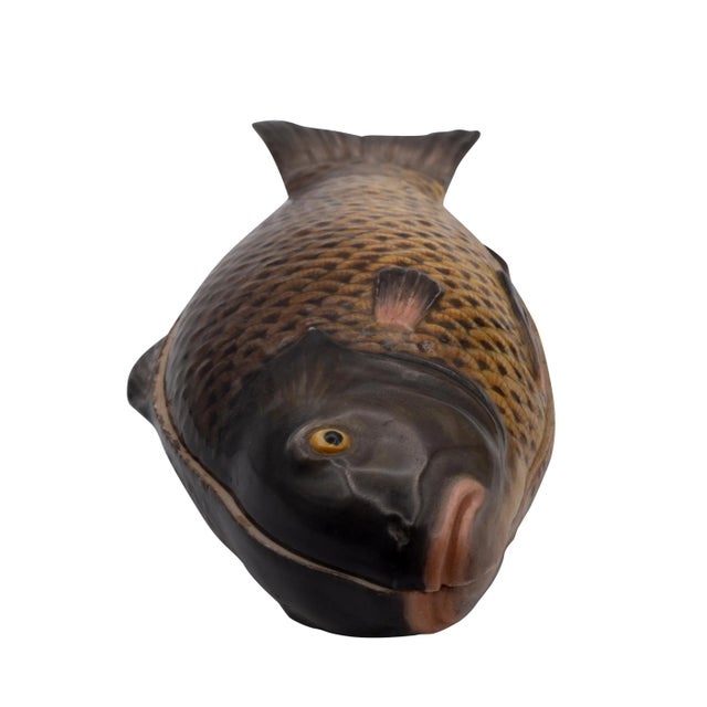 Traditional German Porcelain Fish Form Box For Sale - Image 3 of 13