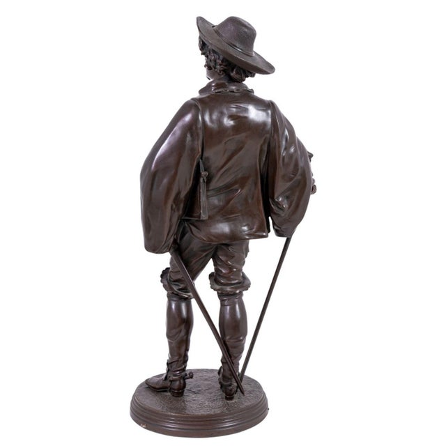 Jean Jules Salmson "Sir Anthony Van Dyck" Bronze For Sale - Image 4 of 5
