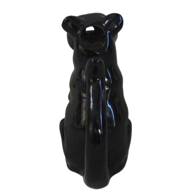 American Vintage Italian r.e.m.o Black Cat Pitcher For Sale - Image 3 of 6