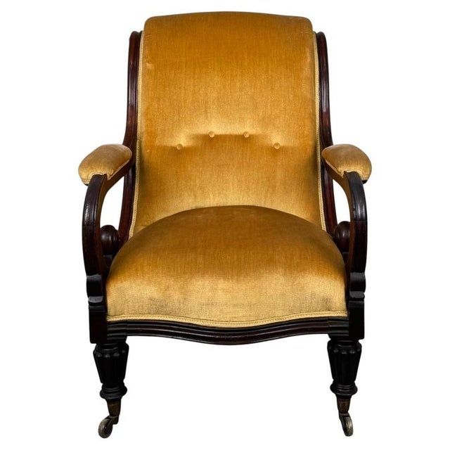 2000 - 2009 19th Century Antique English William IV Mahogany Armchairs, Set of 2 For Sale - Image 5 of 15