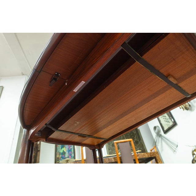 Contemporary Vintage Danish Skovby 8 Leg Rosewood Extendable Round Dining Table With 3 Leaves For Sale - Image 3 of 10