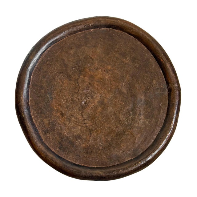 Authentic vintage hand carved Bamileke tribal wood stool/side table. Masterfully crafted from one piece of indigenous...