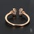 Contemporary 10k Rose Gold Bypass Ring With Round Diamond Accents - Size 6.5 For Sale - Image 3 of 4