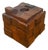 Vintage Brutalist Abstract Wood Tissue Box For Sale