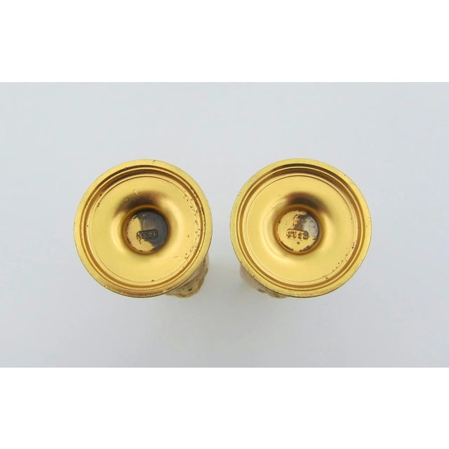 Antique Orivit Gilt Metal Vase Pair in Neoclassical Style For Sale In Los Angeles - Image 6 of 10