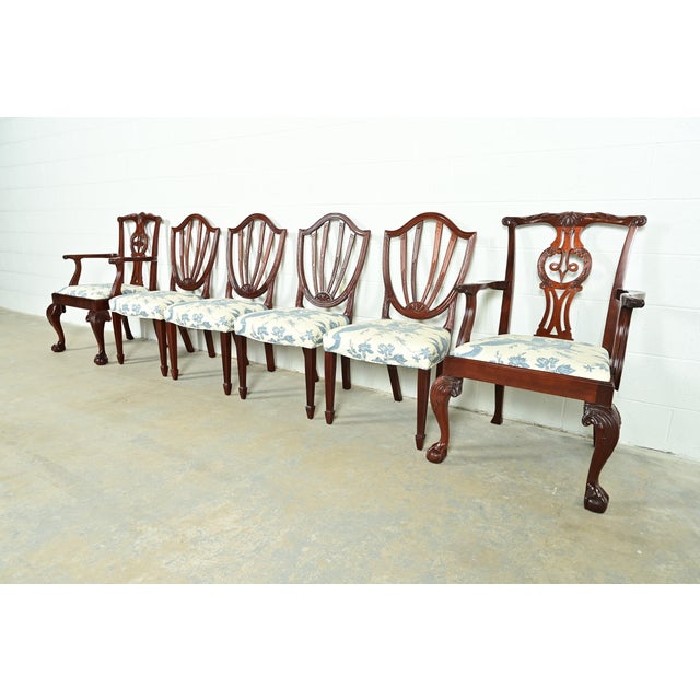 Baker Furniture Historic Charleston Carved Mahogany Dining Chairs, Set of Six For Sale - Image 15 of 15