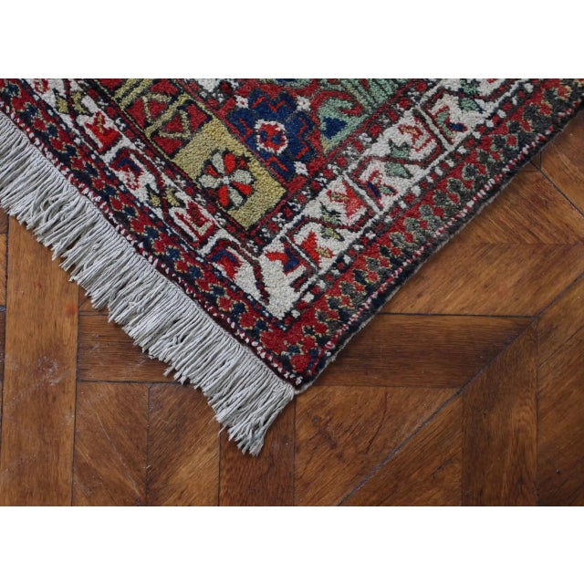 Hand-knotted rug from the border area with Afghanistan. Wool pile on cotton warp. Weaving density around 90,000 knots per...